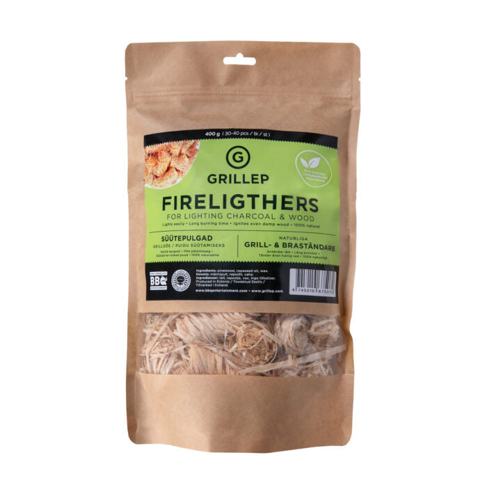 Grillep Eko-Sytytysvilla 400 g (30-40 kpl)