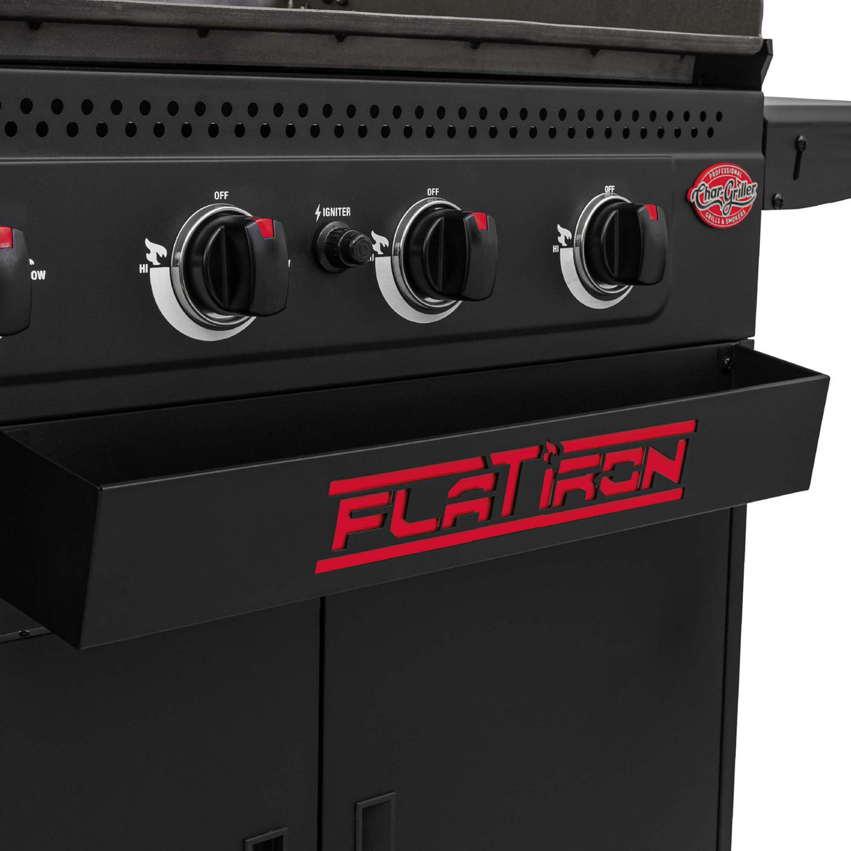 Char-Griller® Flat Iron™ Premium 4-polttimon kaasukäyttöinen parilagrilli