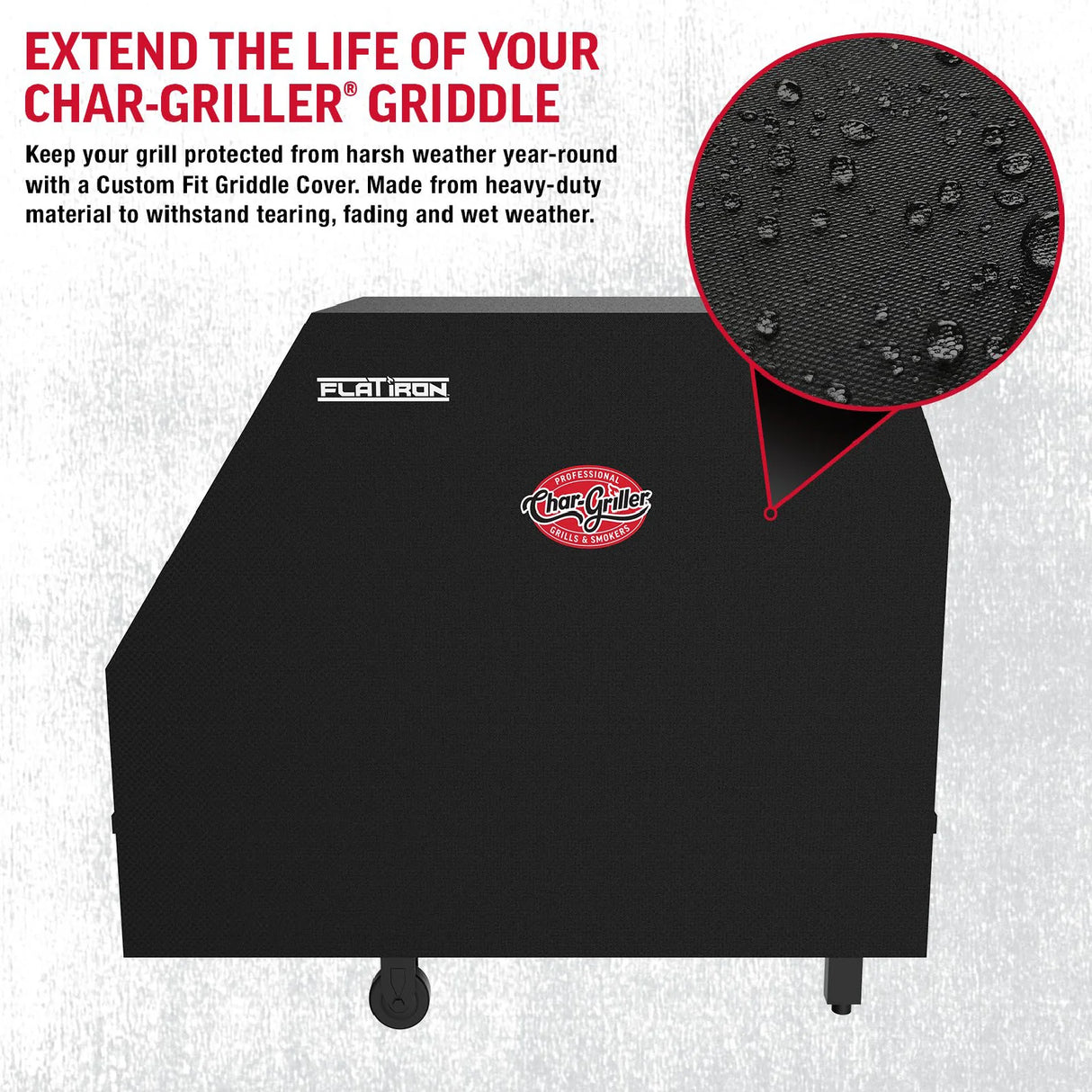 Char-Griller® Suojapeite Flat Iron™ 3-polttimon parilagrillille