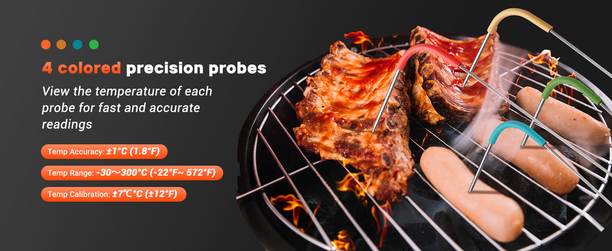 Inkbird paistomittari neljällä anturilla IB-0822-BO