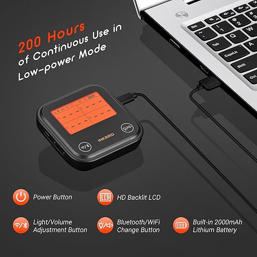 Inkbird paistomittari neljällä anturilla IB-0822-BO