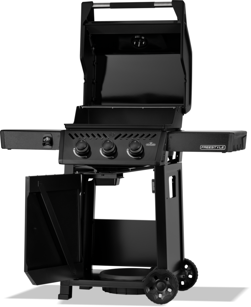 Napoleon freestyle 365 -kansi sekä kaapit auki