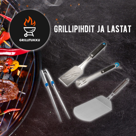 Grillitukun valikoima -grillipihdit ja lastat