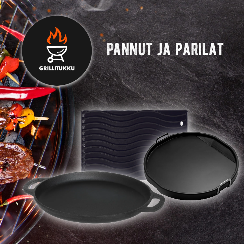 Grillitukun valikoima -pannut ja parilat