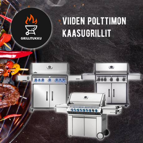 Grillitukku viiden polttimon kaasugrillit