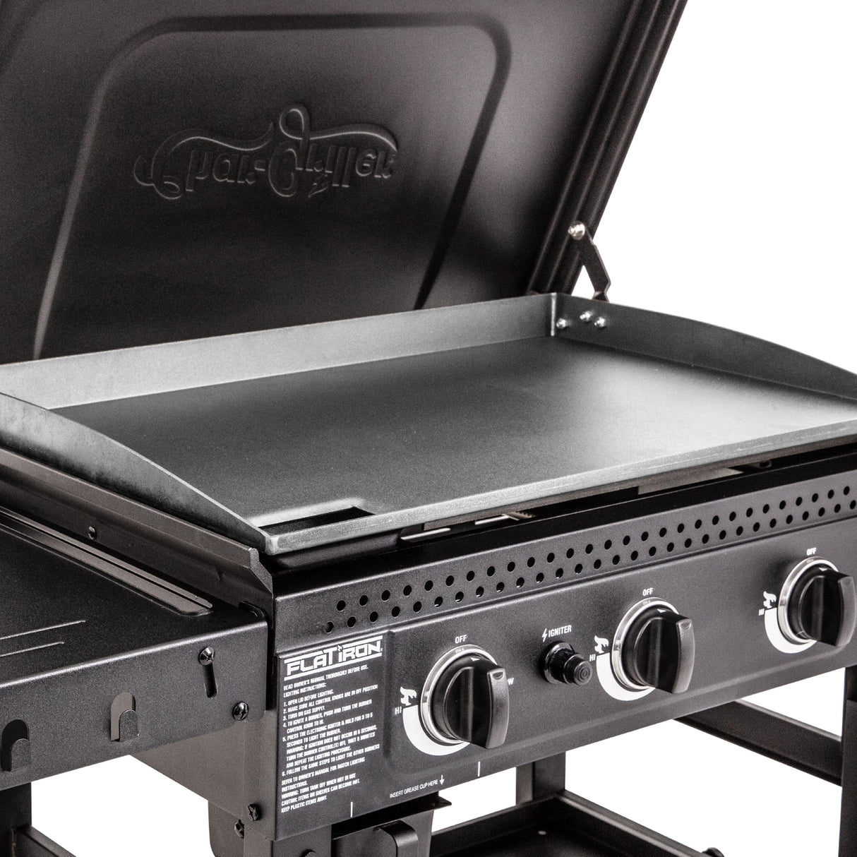 Char-Griller® Flat Iron™ 3-polttimon kaasukäyttöinen parilagrilli