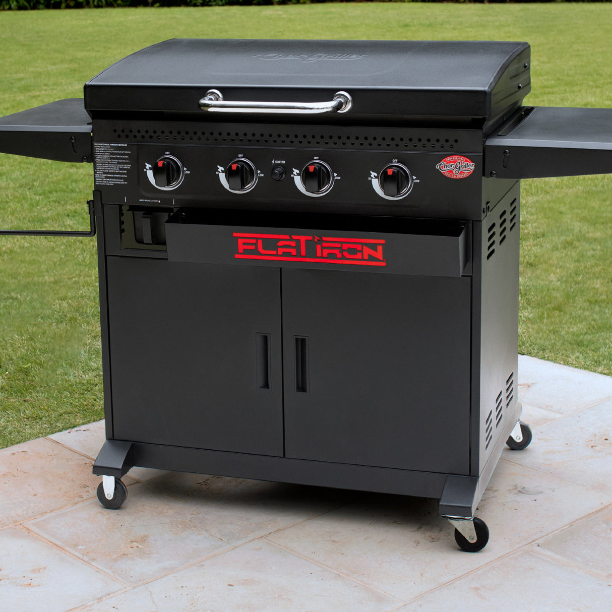 Char-Griller® Flat Iron™ Premium 4-polttimon kaasukäyttöinen parilagrilli