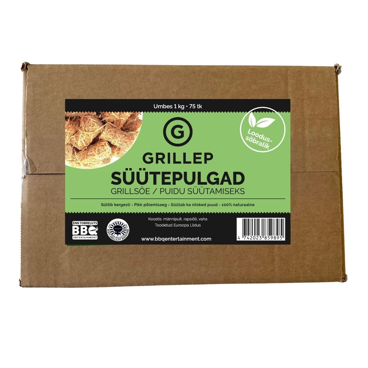 Grillep Eko-Sytytysvilla, 75-100 kpl (1 kg)
