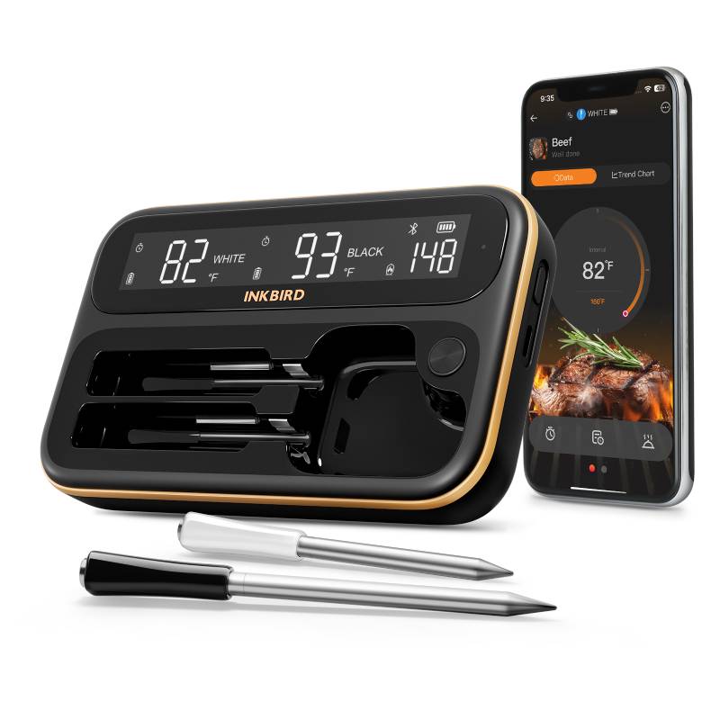 Inkbird paistomittari INT-12-BW kahdella langattomalla anturilla