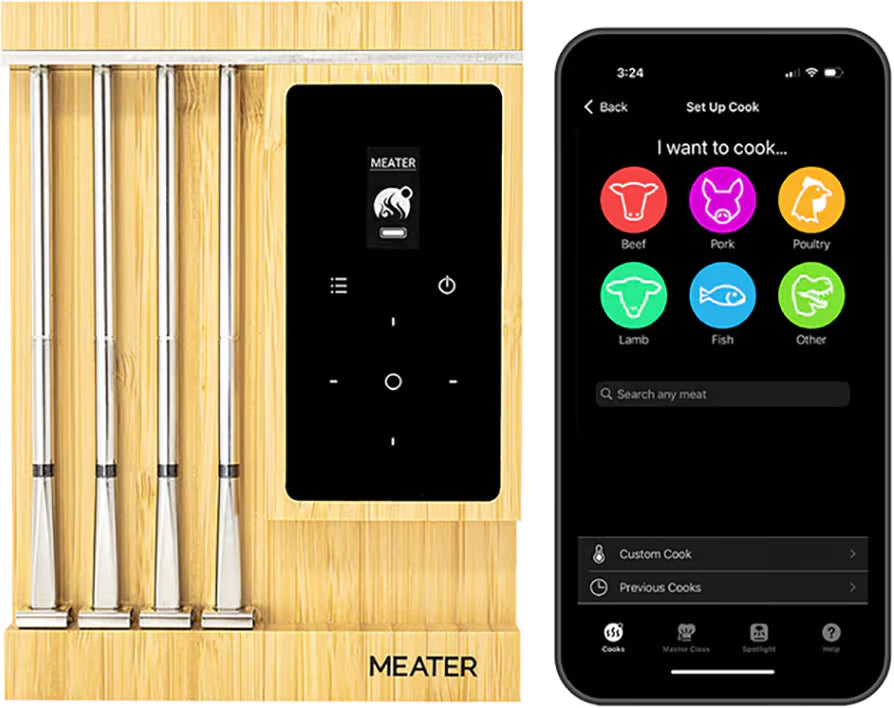 Meater pro XL paistomittari- yhdistettynä puhelimeen