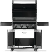 Napoleon Rogue 525-2 - kaapit ja luukku auki, näkymä grillin sisään.