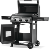 napoleon freestyle 24 plancha -yleiskuva sivusta, ovet ja kansi auki