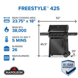 Napoleon freestyle 425 - mitat
