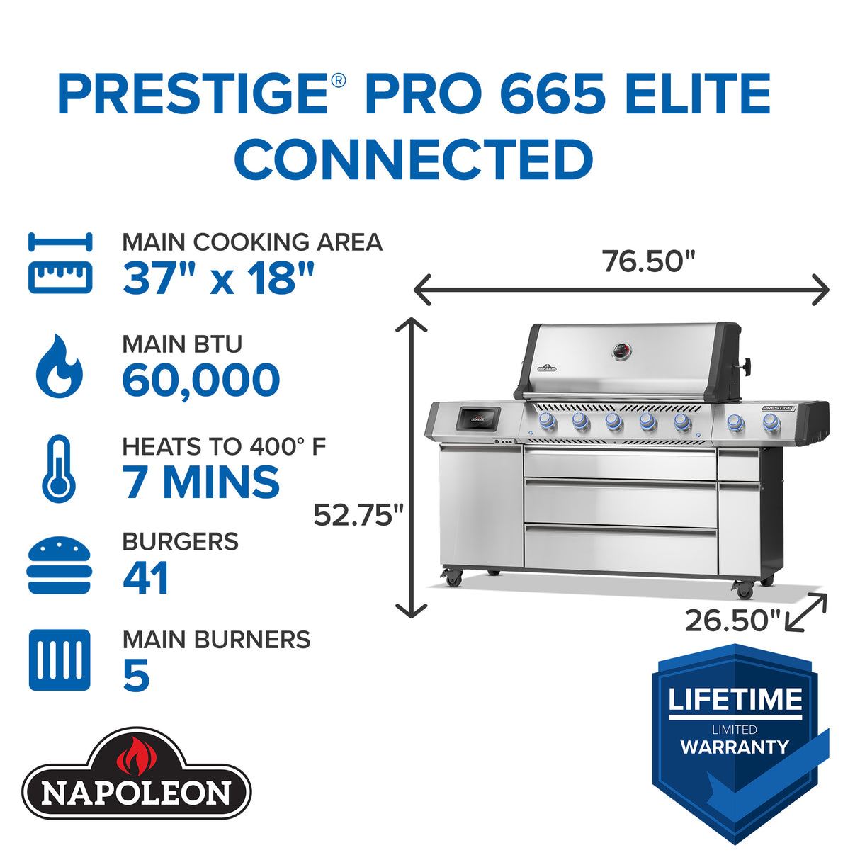 Napoleon Prestige Pro665  mitat