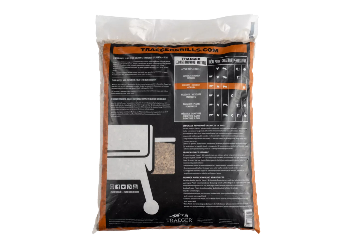 Traeger hikkori puupelletit- tuoteseloste