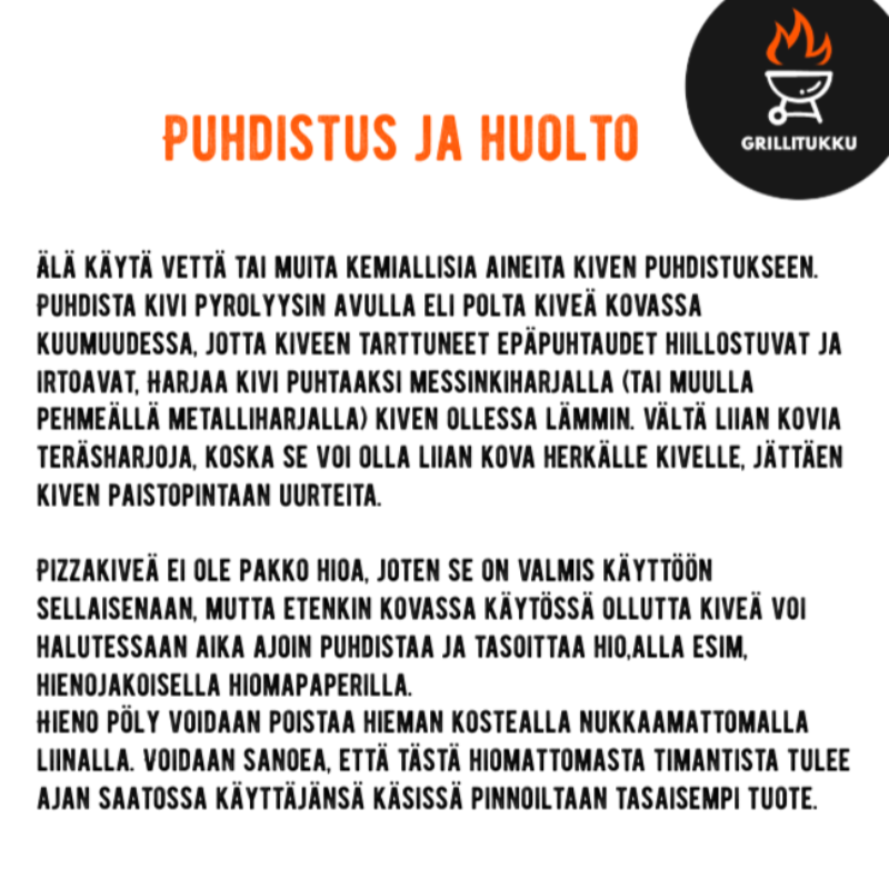 Biscotto di sorrento -puhdistus ja huolto